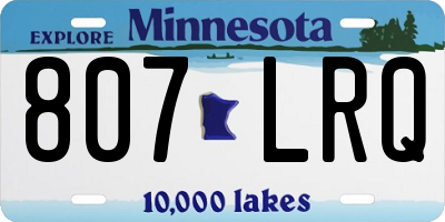 MN license plate 807LRQ