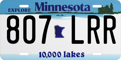 MN license plate 807LRR