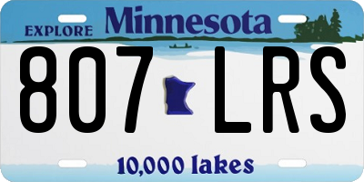 MN license plate 807LRS
