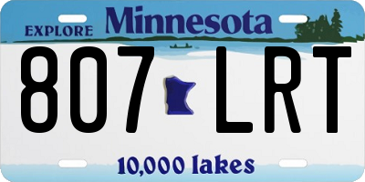 MN license plate 807LRT