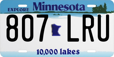 MN license plate 807LRU