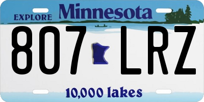 MN license plate 807LRZ