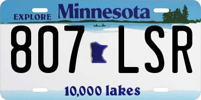 MN license plate 807LSR