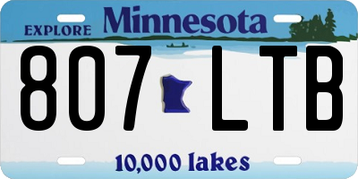 MN license plate 807LTB
