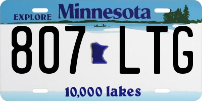 MN license plate 807LTG