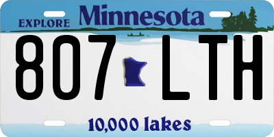 MN license plate 807LTH