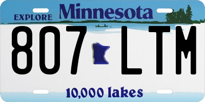 MN license plate 807LTM