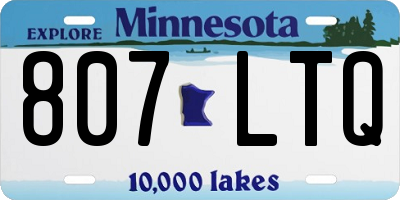MN license plate 807LTQ