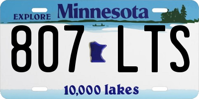 MN license plate 807LTS