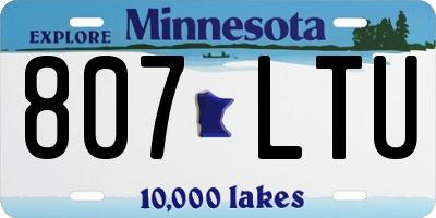 MN license plate 807LTU