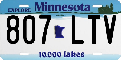 MN license plate 807LTV