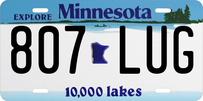 MN license plate 807LUG