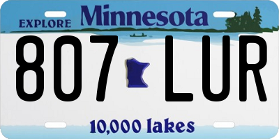 MN license plate 807LUR