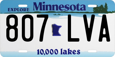 MN license plate 807LVA