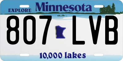MN license plate 807LVB