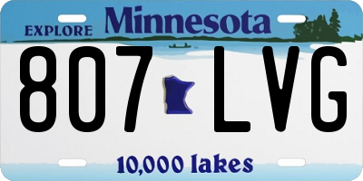 MN license plate 807LVG