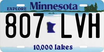 MN license plate 807LVH