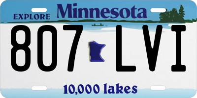 MN license plate 807LVI
