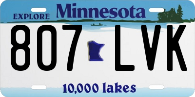 MN license plate 807LVK