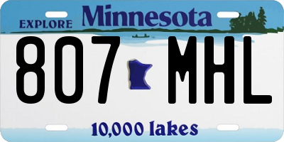 MN license plate 807MHL