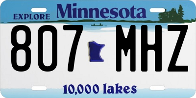 MN license plate 807MHZ