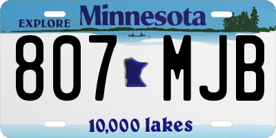 MN license plate 807MJB