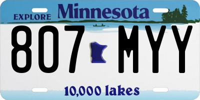 MN license plate 807MYY