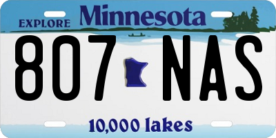 MN license plate 807NAS