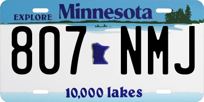 MN license plate 807NMJ