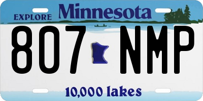 MN license plate 807NMP