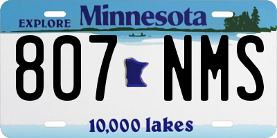 MN license plate 807NMS