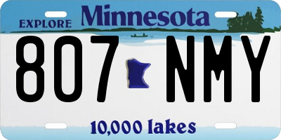 MN license plate 807NMY