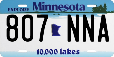 MN license plate 807NNA