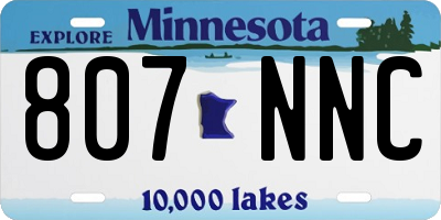 MN license plate 807NNC
