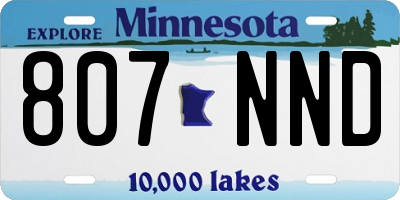 MN license plate 807NND