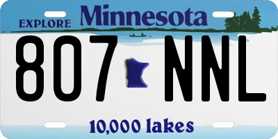 MN license plate 807NNL