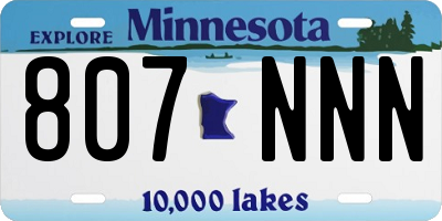 MN license plate 807NNN
