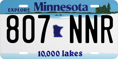 MN license plate 807NNR