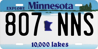MN license plate 807NNS