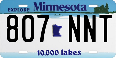 MN license plate 807NNT