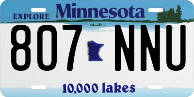 MN license plate 807NNU