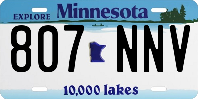 MN license plate 807NNV