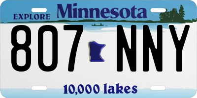 MN license plate 807NNY