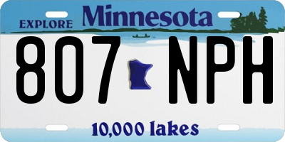 MN license plate 807NPH