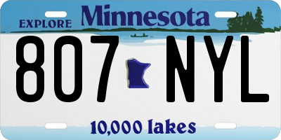 MN license plate 807NYL