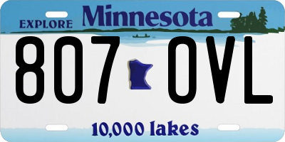 MN license plate 807OVL