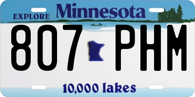 MN license plate 807PHM