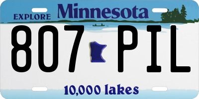 MN license plate 807PIL
