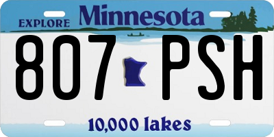 MN license plate 807PSH