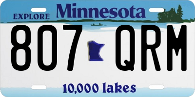 MN license plate 807QRM